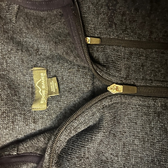 Eddie Bauer Men's Dark Blue Zip-Up Sweater Size Small - Picture 2 of 4